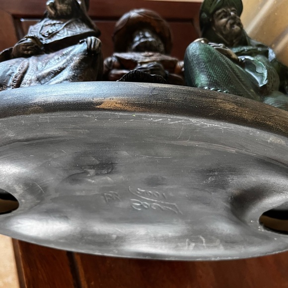 Three Wise Men or Three Kings unique ceramic bronze like art - Picture 7 of 12